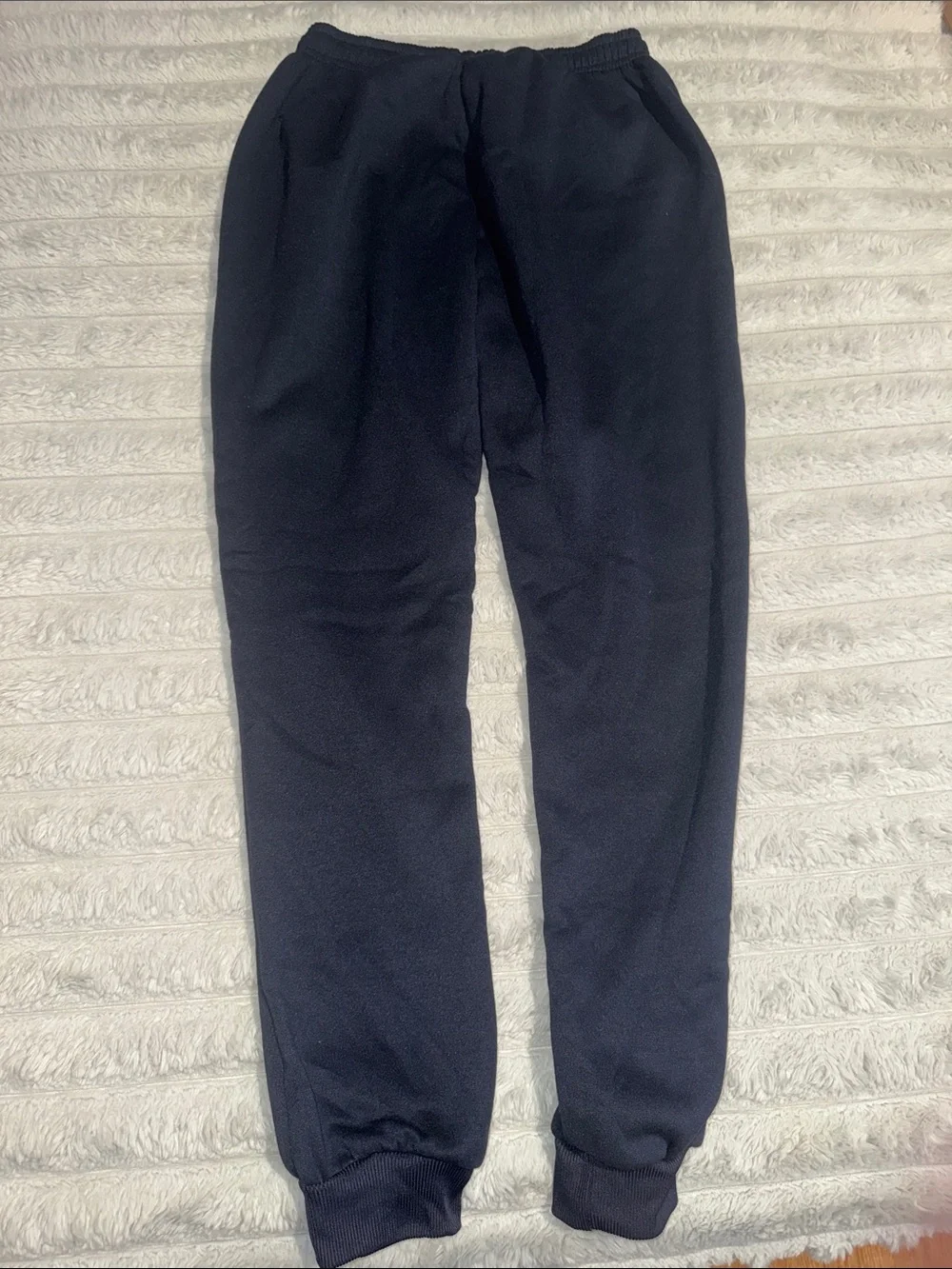 Kids Navy Cozy Fleece Jogger Sweatpants